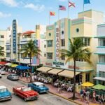 Miami South Beach Art Deco architecture and Ocean Drive