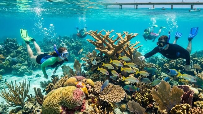 Coral reef snorkeling near Key Largo in the Florida Keys