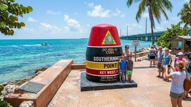 Southernmost Point buoy marker in Key West Florida