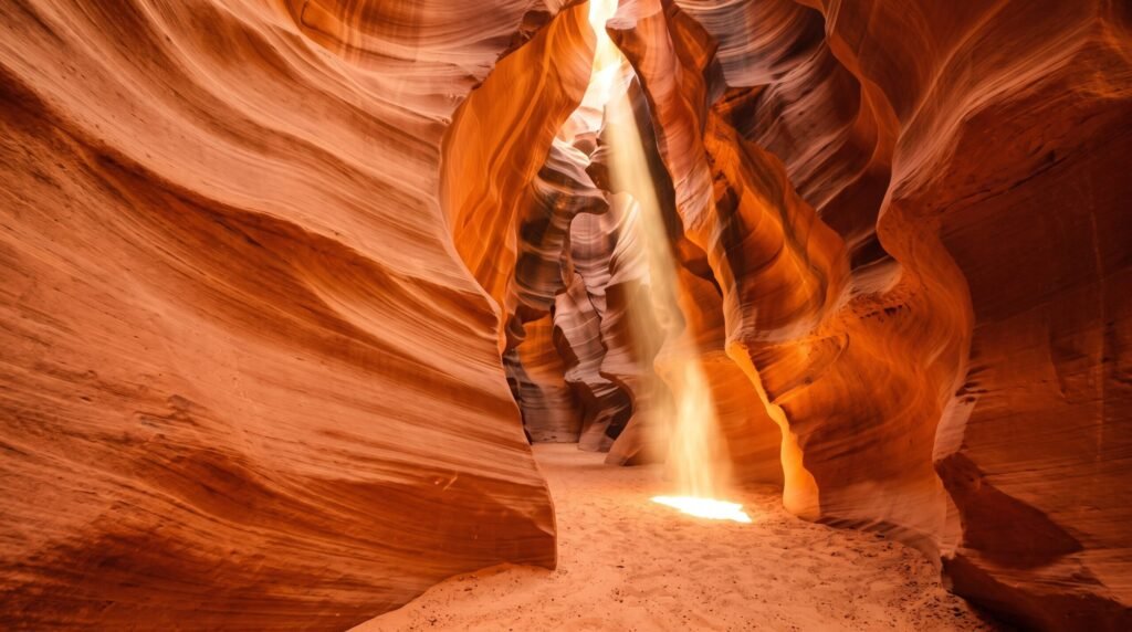 Antelope Canyon Arizona slot canyon light beam